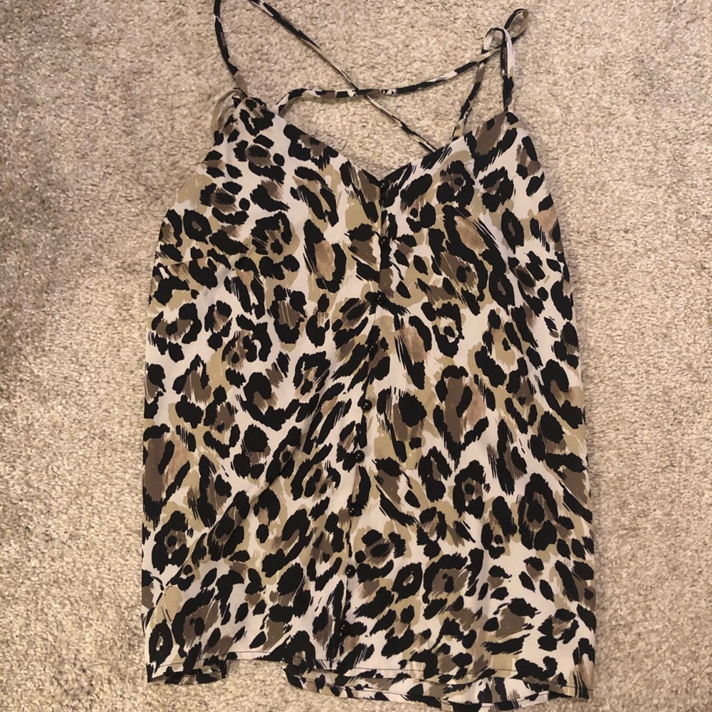 Leopard Tank Blouse, Never Worn